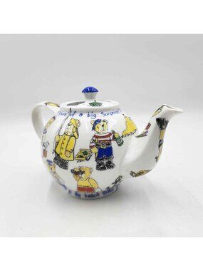 Paul Cardew Design Beach Bears Tea Pot Sailors, Fishermen, Swimmers